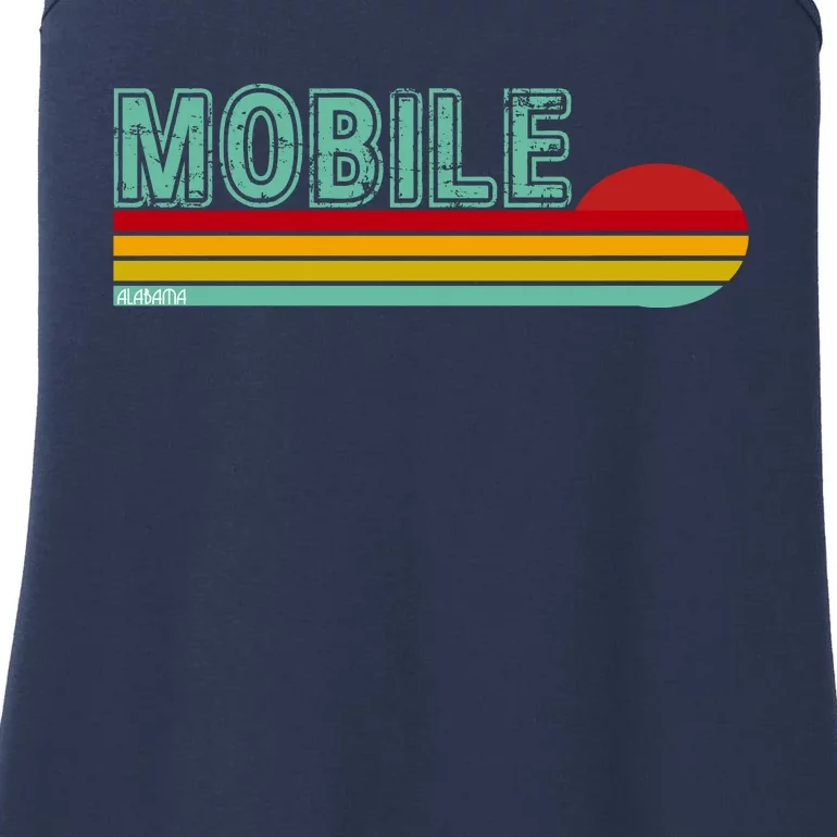 Mobile Alabama Retro Sunset Ladies Essential Tank