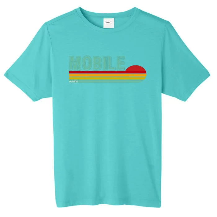 Mobile Alabama Retro Sunset ChromaSoft Performance T-Shirt