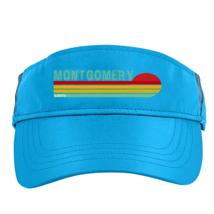 Montgomery Alabama Retro Sunset Adult Drive Performance Visor