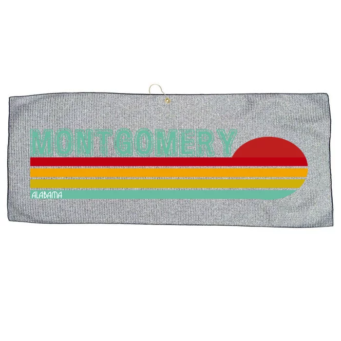 Montgomery Alabama Retro Sunset Large Microfiber Waffle Golf Towel