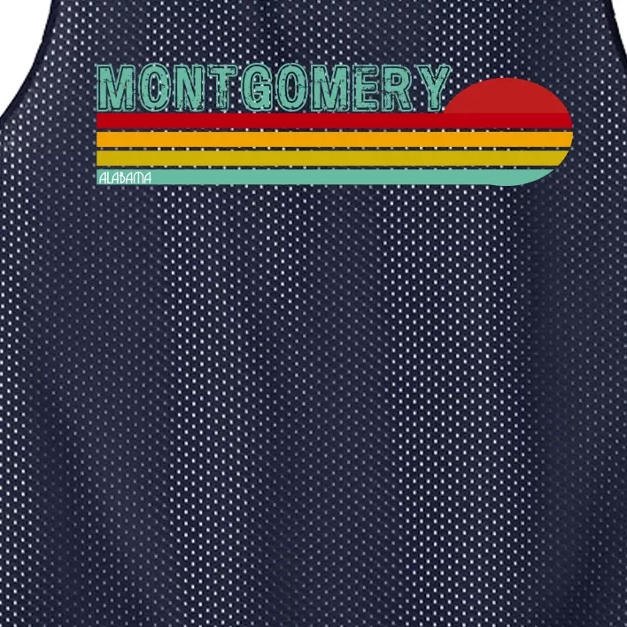 Montgomery Alabama Retro Sunset Mesh Reversible Basketball Jersey Tank