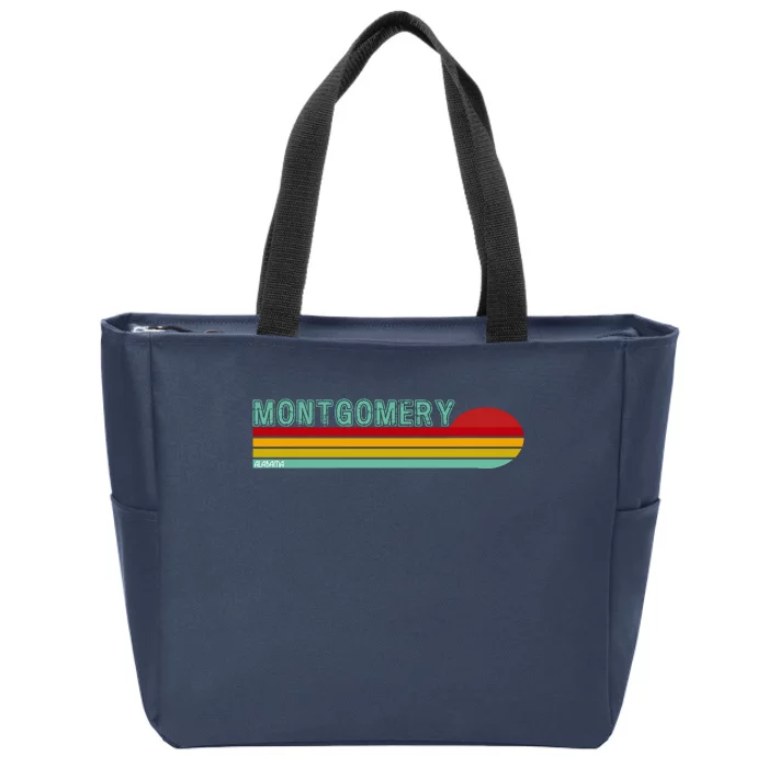 Montgomery Alabama Retro Sunset Zip Tote Bag