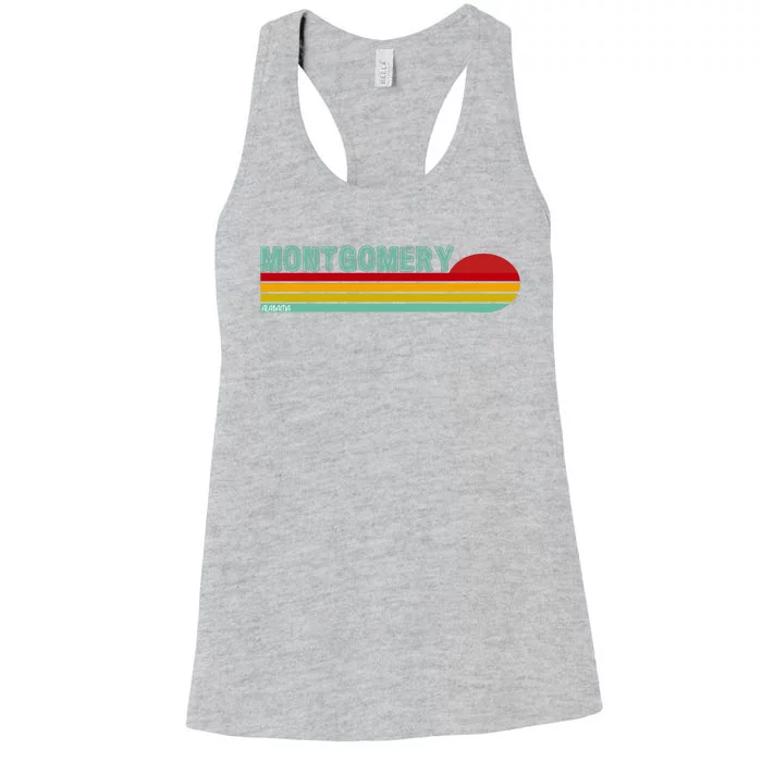 Montgomery Alabama Retro Sunset Women's Racerback Tank