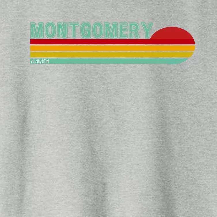 Montgomery Alabama Retro Sunset Women's Crop Top Tee