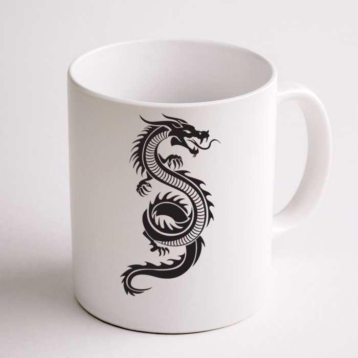 Martial Arts Red Chinese Firedrake Dragon Print Art Front & Back Coffee Mug