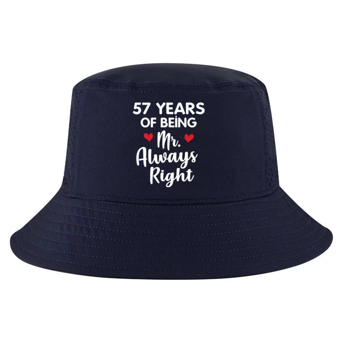 Mr Always Right 57th Wedding Anniversary Gift For Husband Gift Cool Comfort Performance Bucket Hat