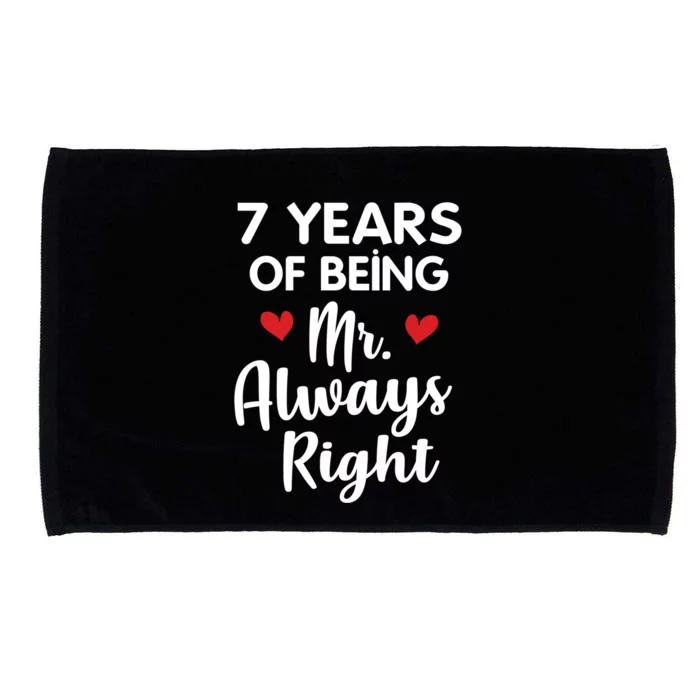 Mr Always Right 7th Wedding Anniversary Gift For Husband Cool Gift Microfiber Hand Towel