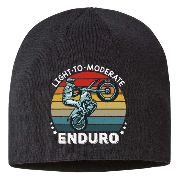 Motorcycle Adventure Rider Funny Light To Moderate Enduro 8 1/2in Sustainable Knit Beanie