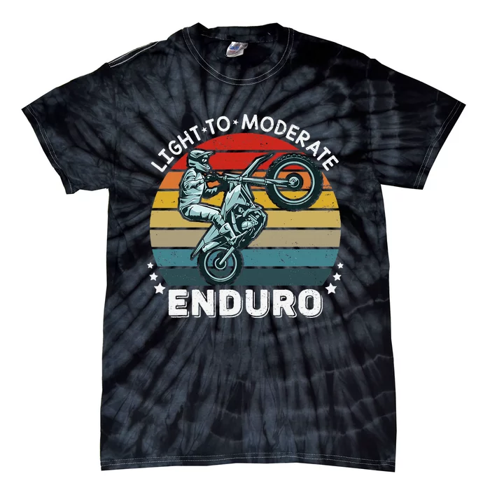 Motorcycle Adventure Rider Funny Light To Moderate Enduro Tie-Dye T-Shirt