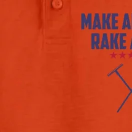 Make America Rake Again Funny Saying Political Gift Dry Zone Grid Performance Polo