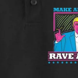 Make America Rave Again Funny Dj Edm Electro Dry Zone Grid Performance Polo