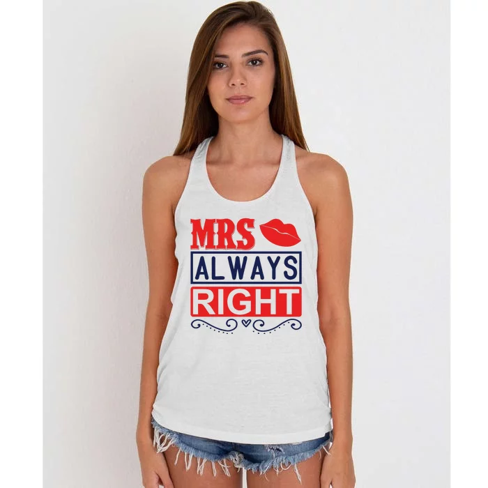 Mrs Always Right Women's Knotted Racerback Tank