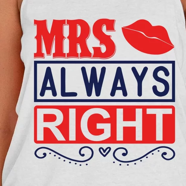 Mrs Always Right Women's Knotted Racerback Tank