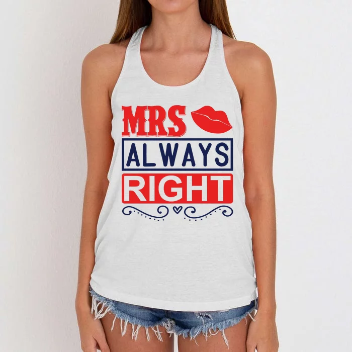 Mrs Always Right Women's Knotted Racerback Tank