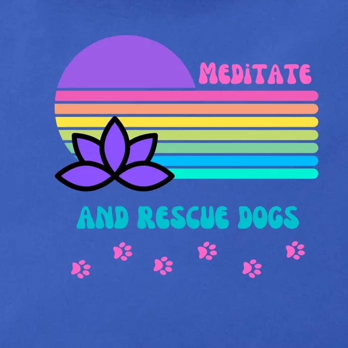 Meditate And Rescue Dogs S Yoga Fur Mama Funny Cute Gift Zip Tote Bag