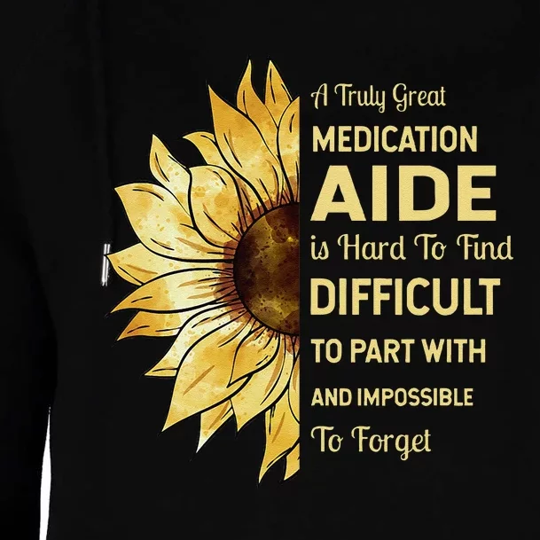 Medication Aide Retirement Womens Funnel Neck Pullover Hood