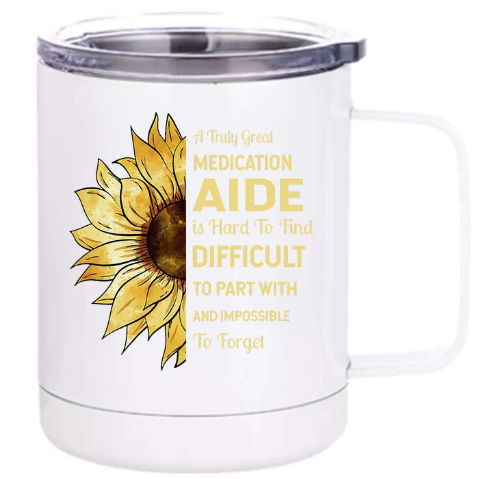 Medication Aide Retirement Front & Back 12oz Stainless Steel Tumbler Cup