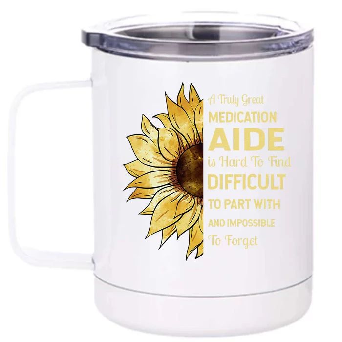 Medication Aide Retirement Front & Back 12oz Stainless Steel Tumbler Cup