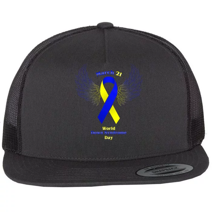 March 21 World Down Syndrome Day Flat Bill Trucker Hat