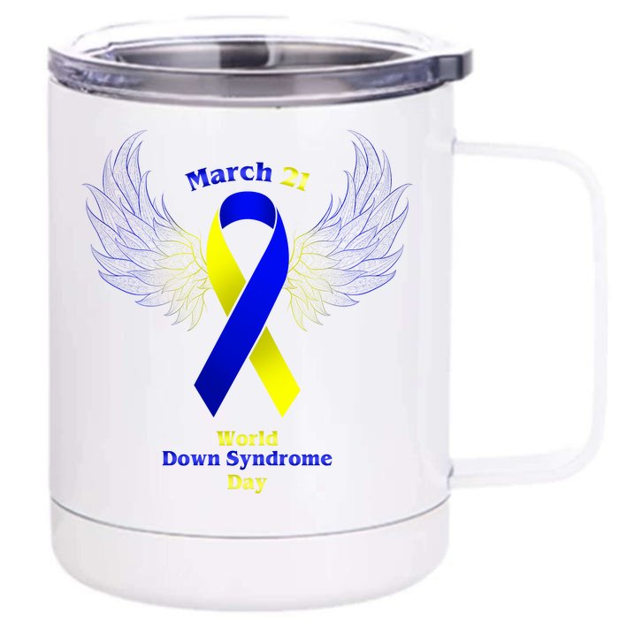 March 21 World Down Syndrome Day Front & Back 12oz Stainless Steel Tumbler Cup