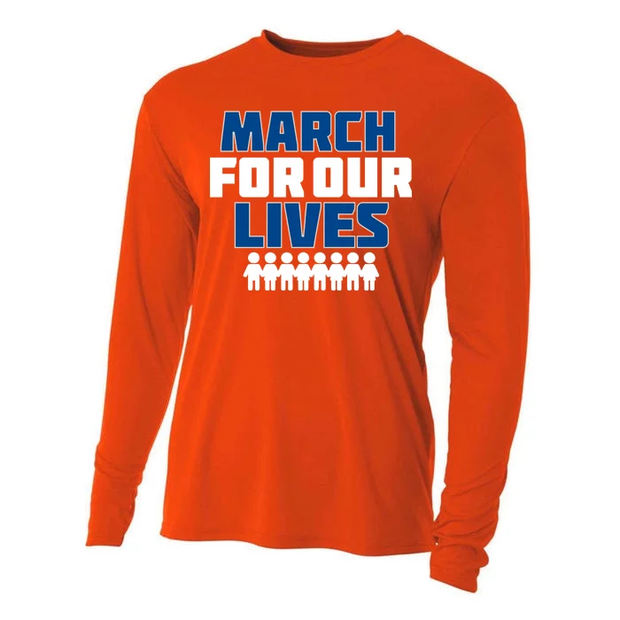 March For Our Lives Gun Control Cooling Performance Long Sleeve Crew