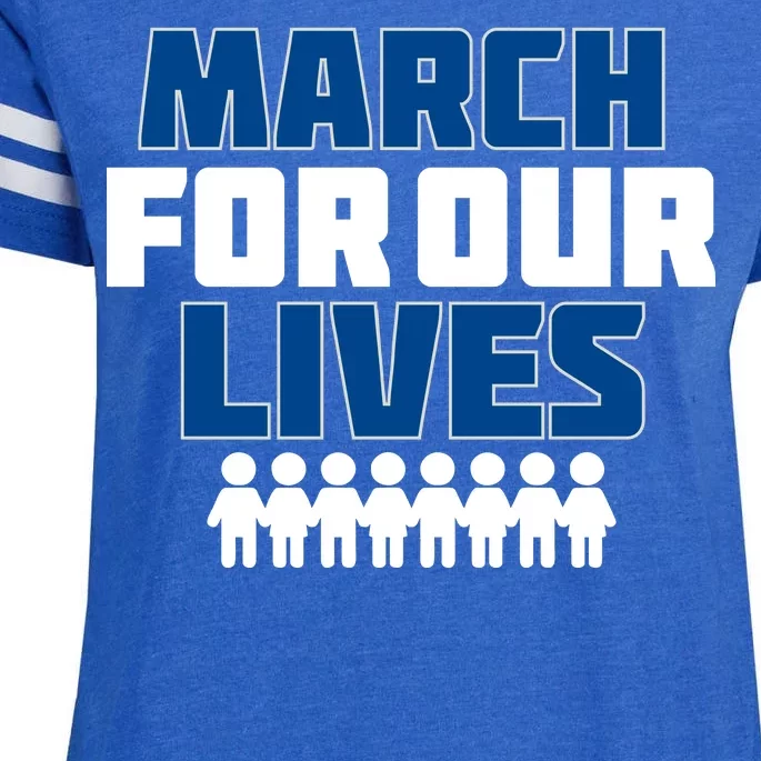 March For Our Lives Gun Control Enza Ladies Jersey Football T-Shirt