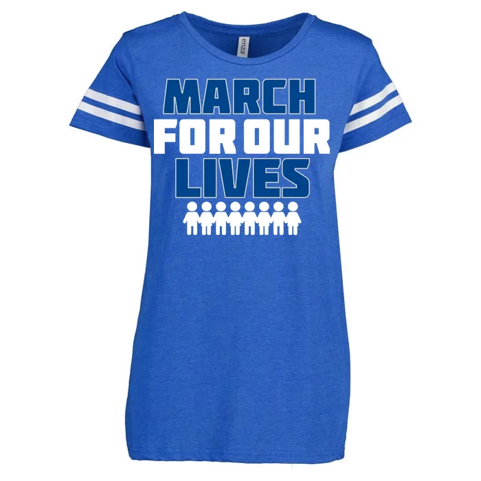 March For Our Lives Gun Control Enza Ladies Jersey Football T-Shirt