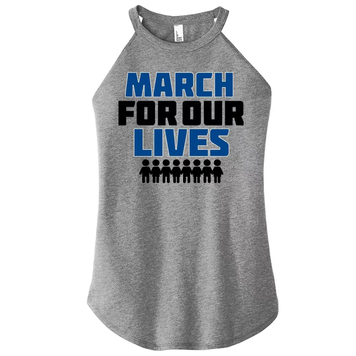 March For Our Lives Gun Control Women’s Perfect Tri Rocker Tank