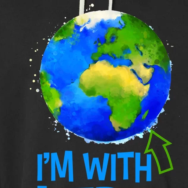 March For Science I'm With Her Earth Globe Scientists Garment-Dyed Fleece Hoodie