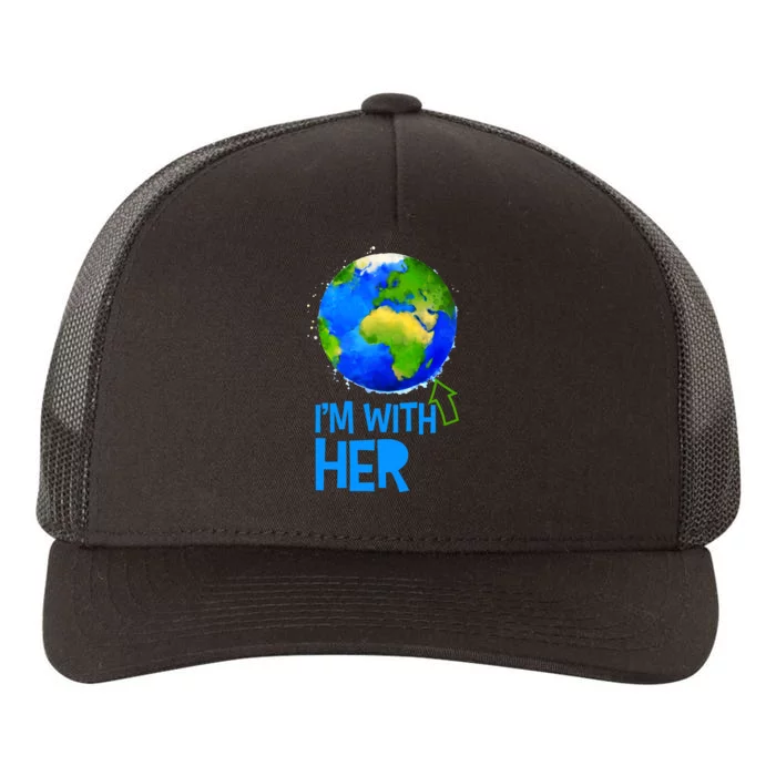 March For Science I'm With Her Earth Globe Scientists Yupoong Adult 5-Panel Trucker Hat