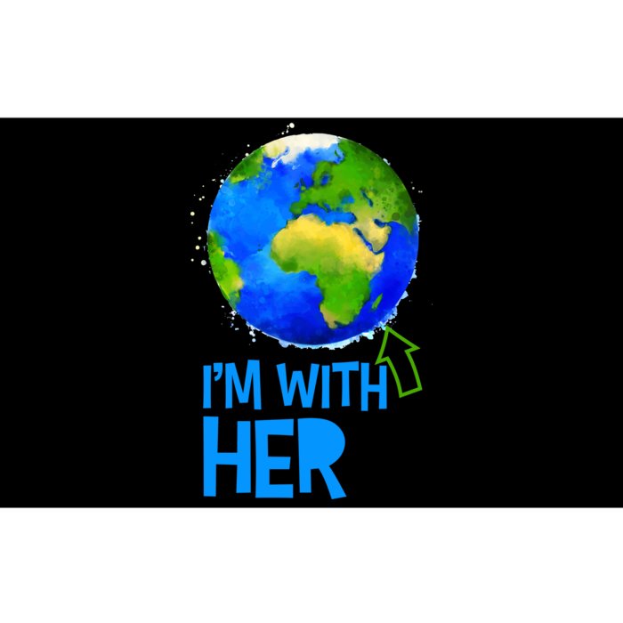 March For Science I'm With Her Earth Globe Scientists Bumper Sticker