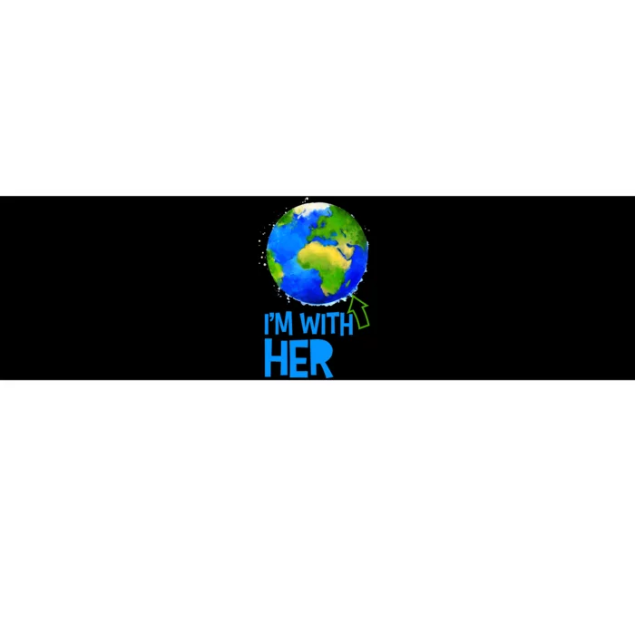 March For Science I'm With Her Earth Globe Scientists Bumper Sticker