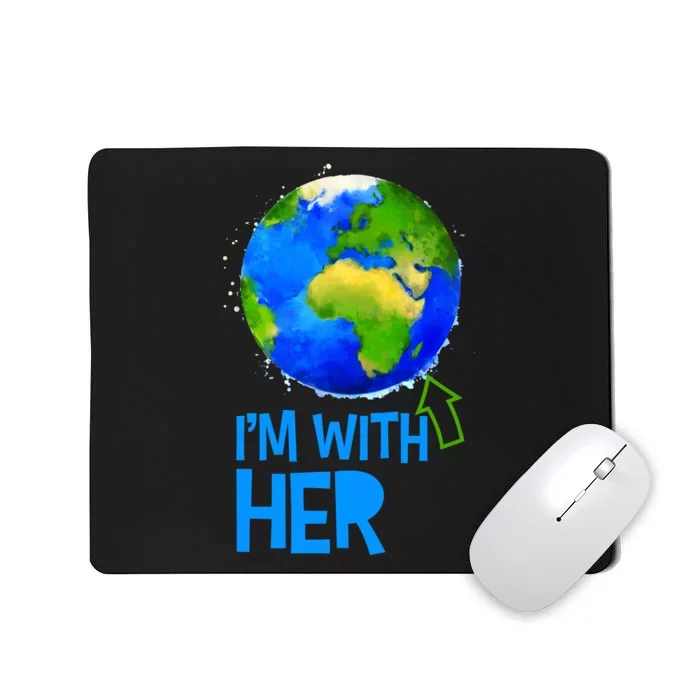 March For Science I'm With Her Earth Globe Scientists Mousepad