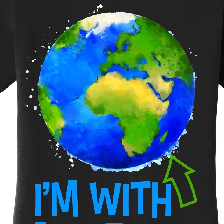 March For Science I'm With Her Earth Globe Scientists Women's T-Shirt