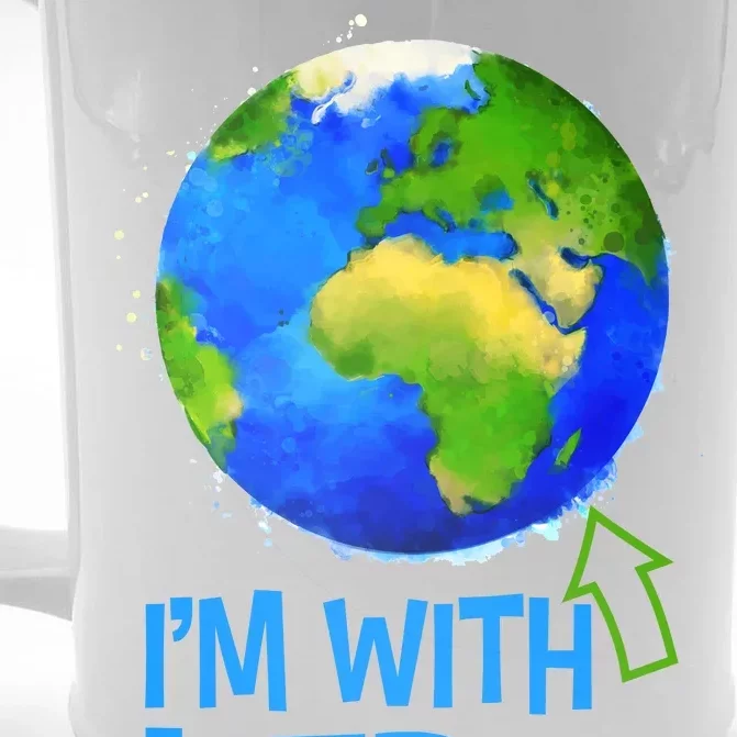 March For Science I'm With Her Earth Globe Scientists Front & Back Beer Stein