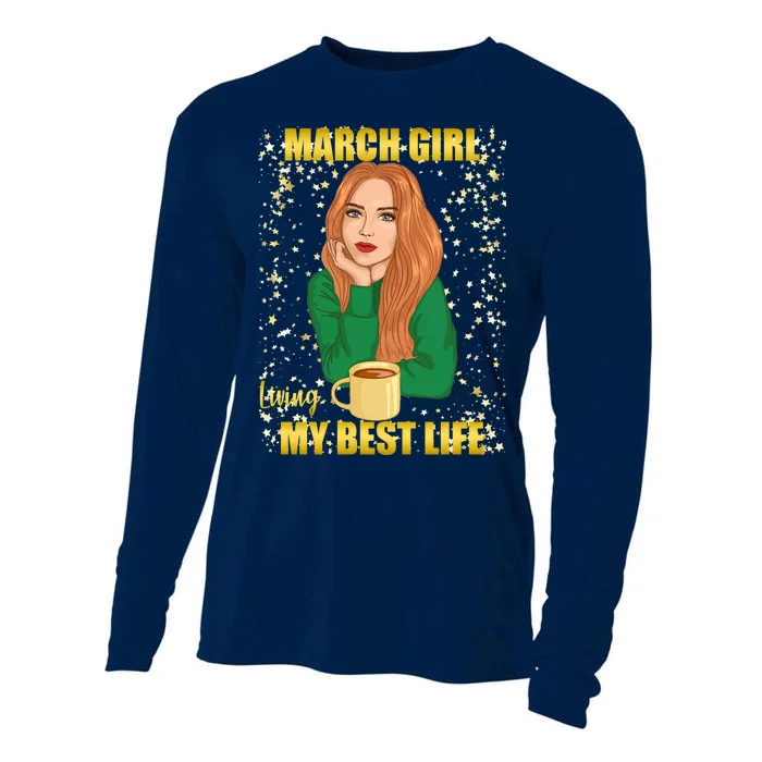 March Girl Living My Best Life Cooling Performance Long Sleeve Crew