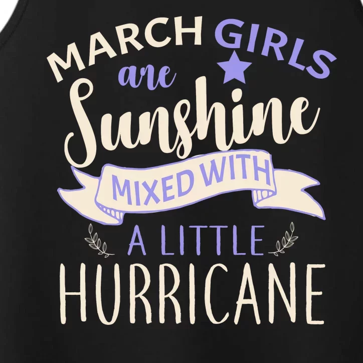 March Girls Are Sunshine Mixed With Hurricane Performance Tank