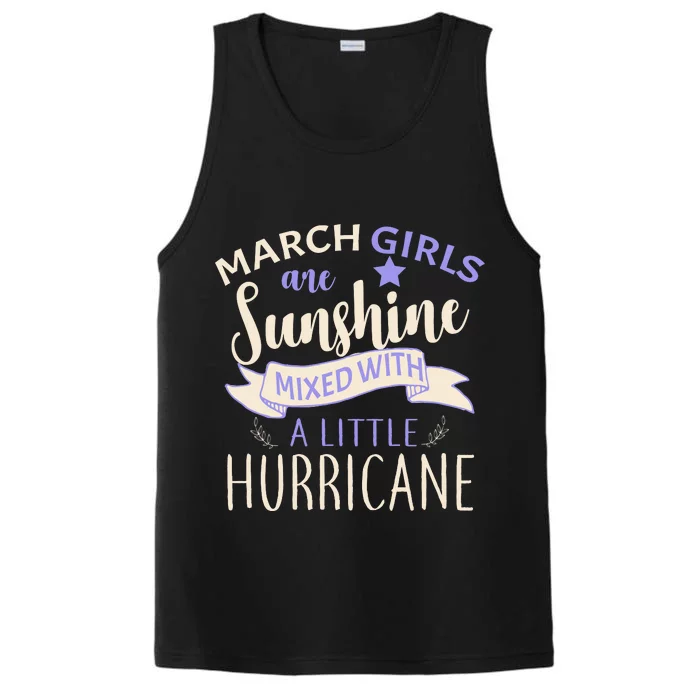 March Girls Are Sunshine Mixed With Hurricane Performance Tank