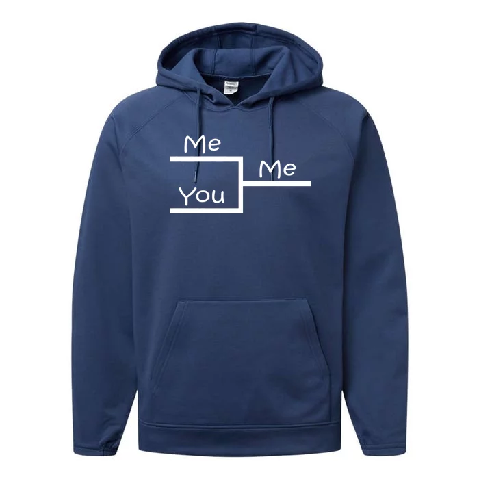 March Me You Bracket I am Better Win Madness Performance Fleece Hoodie