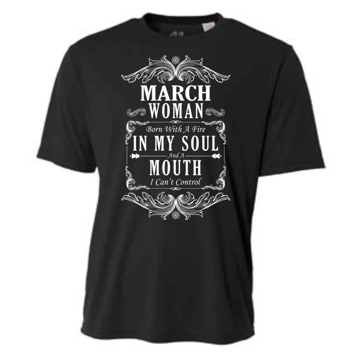 March Woman Funny Birthday Cooling Performance Crew T-Shirt