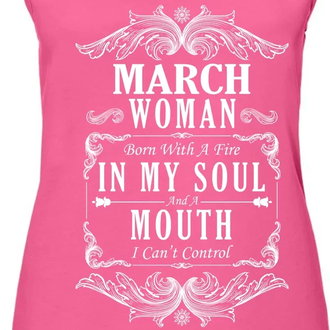 March Woman Funny Birthday Women's Racerback Tank