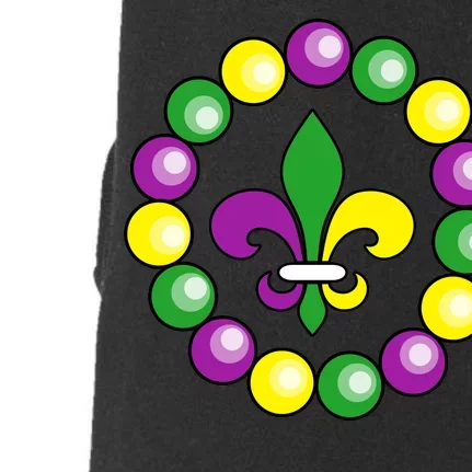 Mardi Gras Beads Doggie 3-End Fleece Hoodie