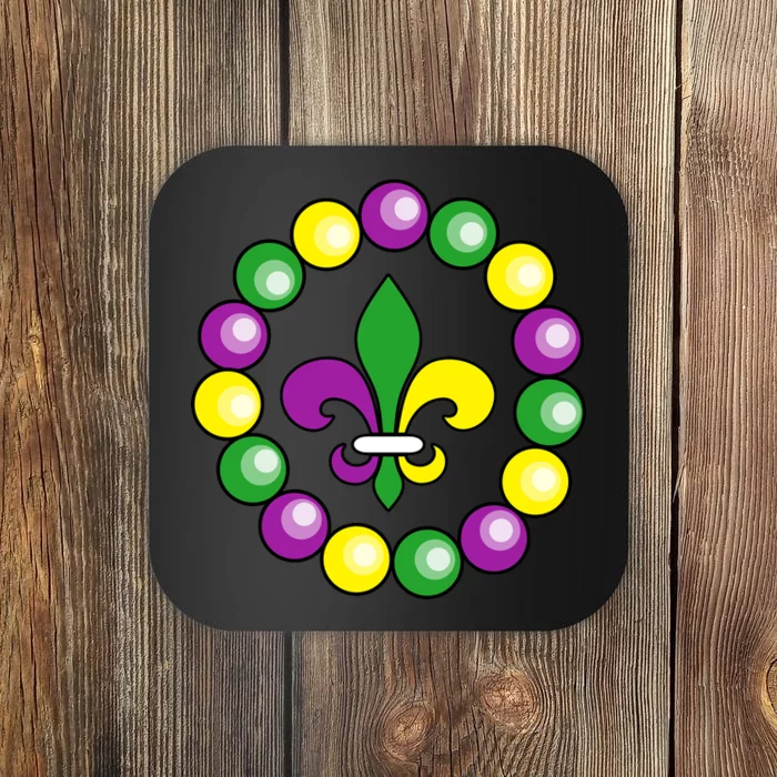 Mardi Gras Beads Coaster