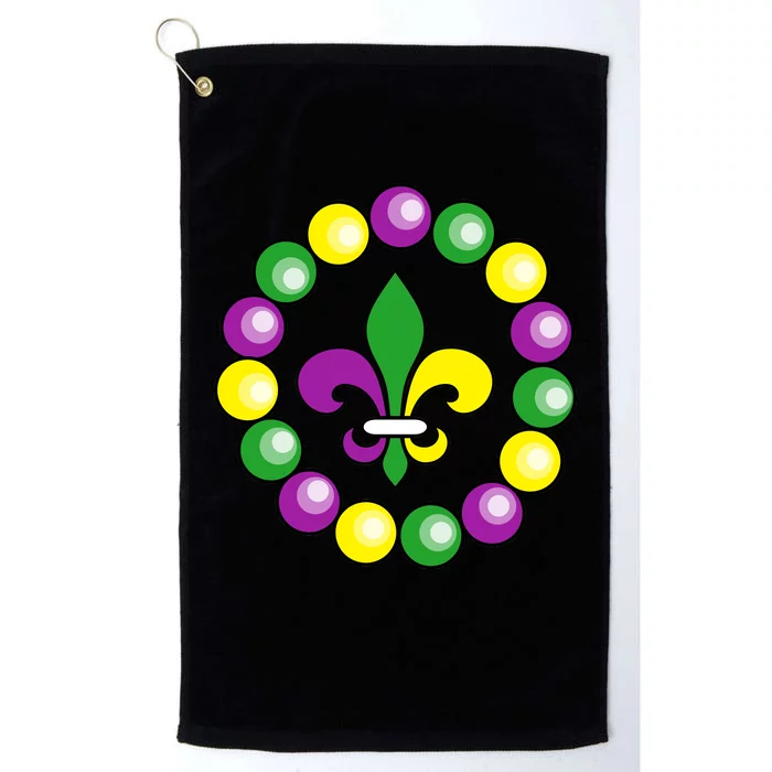 Mardi Gras Beads Platinum Collection Golf Towel