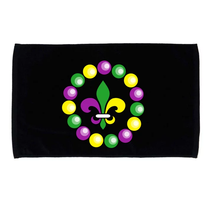 Mardi Gras Beads Microfiber Hand Towel