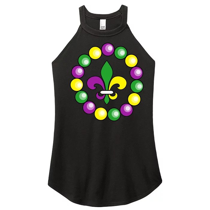 Mardi Gras Beads Women’s Perfect Tri Rocker Tank