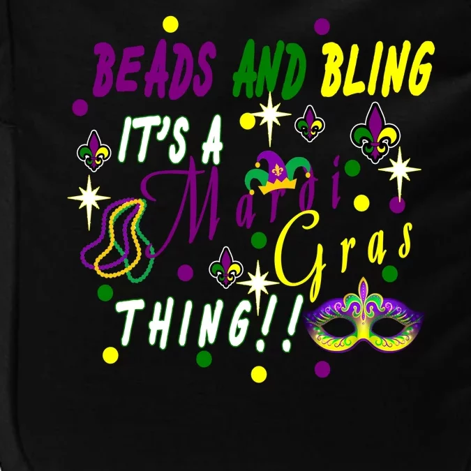 Mardi Gras Beads And Bling Celebration Impact Tech Backpack