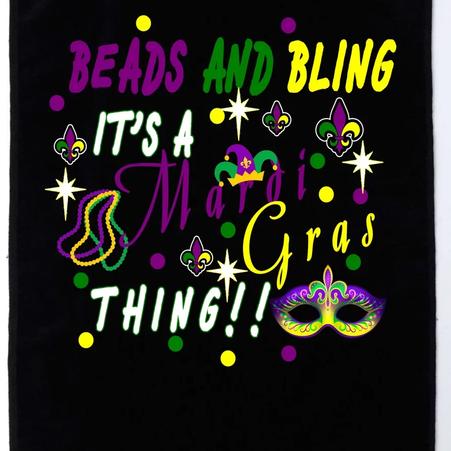 Mardi Gras Beads And Bling Celebration Platinum Collection Golf Towel