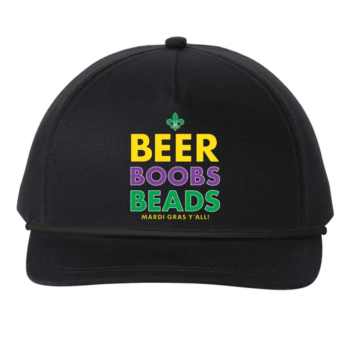 Mardi Gras Beer Boobs Beads Snapback Five-Panel Rope Hat