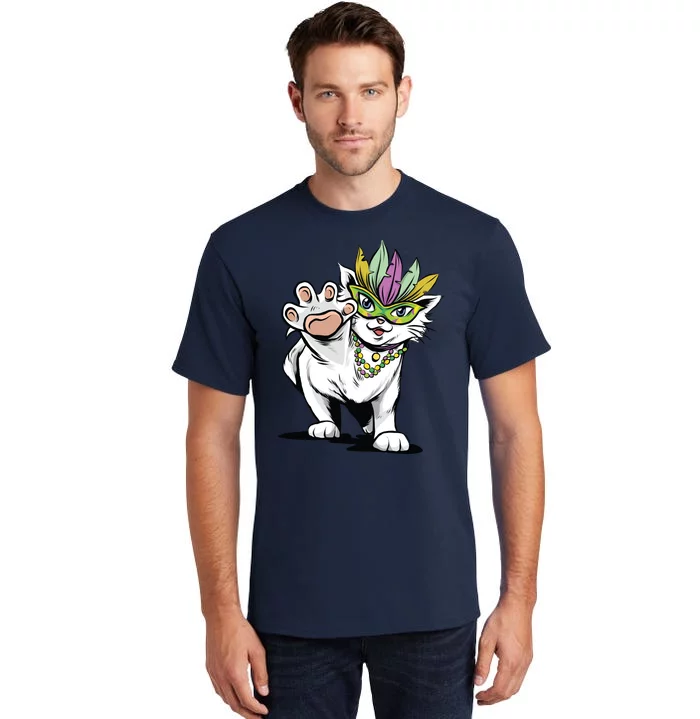 Mardi Gras Cat Tall T-Shirt